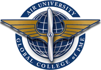 A logo of air university global college of pme.